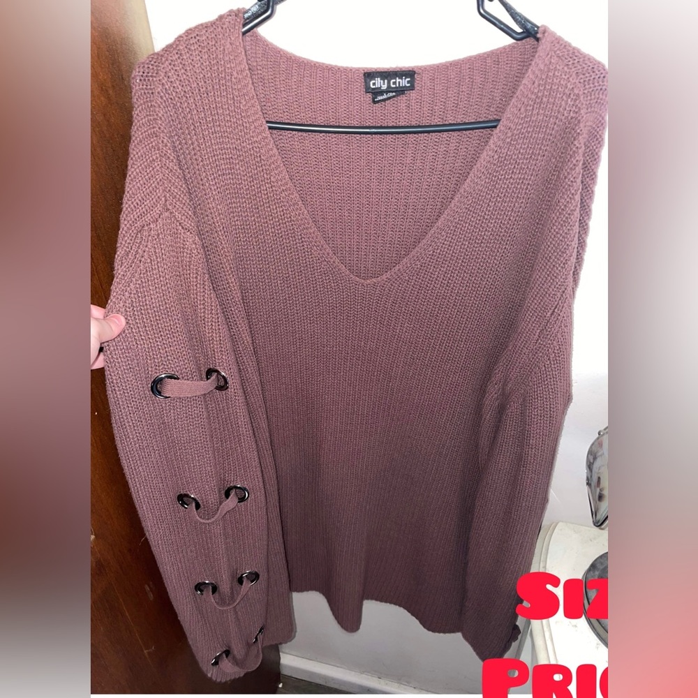 Brown Knit Sweater.